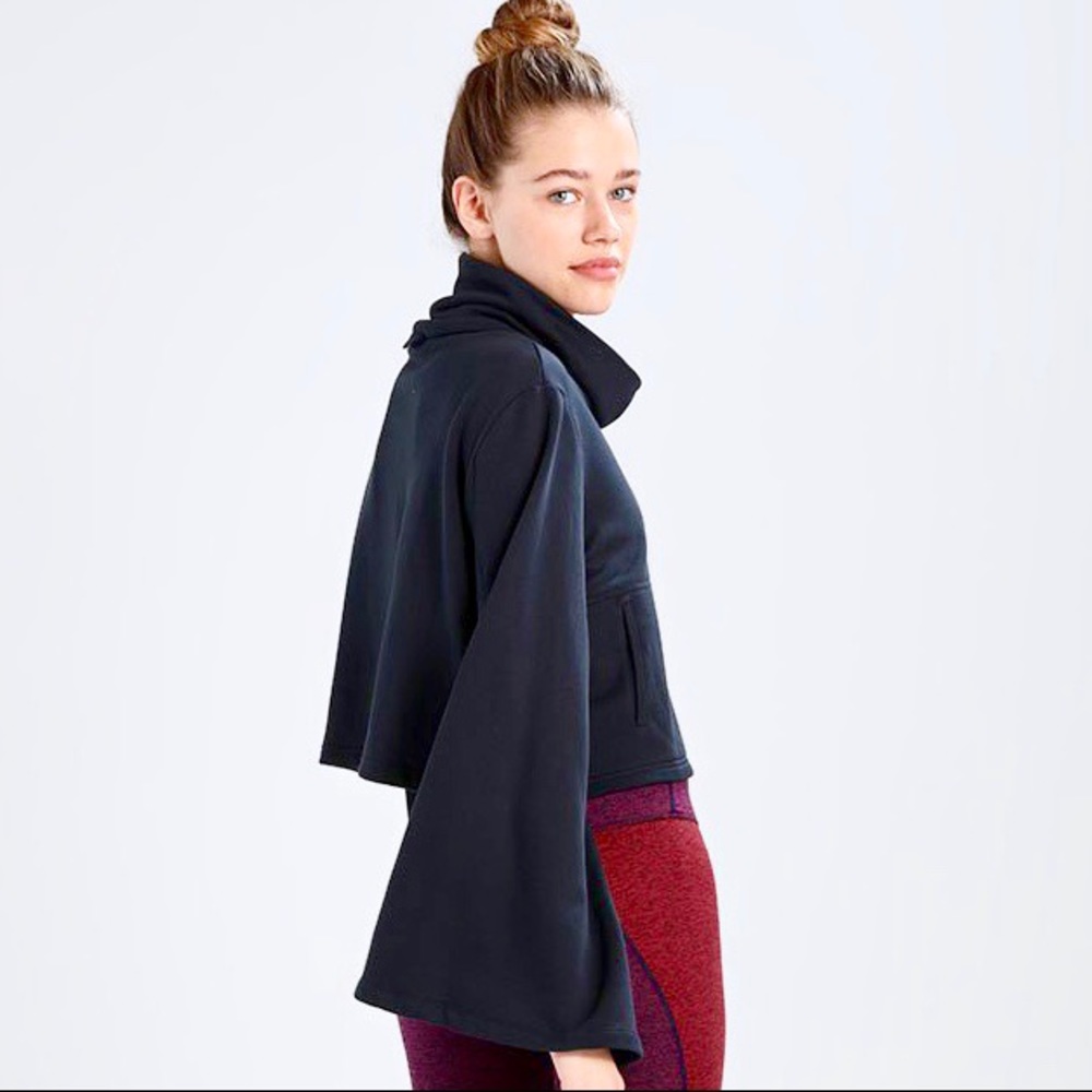 Free People Salvation Turtleneck Sweatshirt Black - Picture 3 of 8